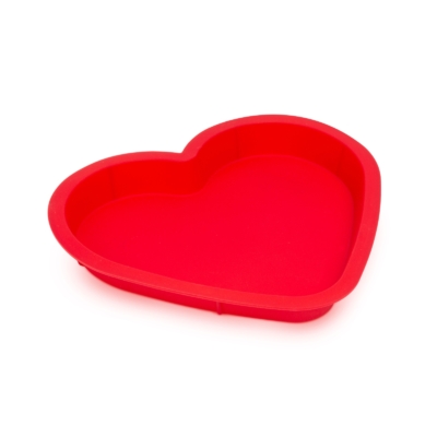 Szilikon szív alakú sütőforma - piros