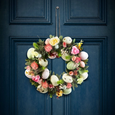 Húsvéti dekoráció - kopogtató - Ø30 x 7 cm 