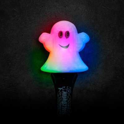 Halloweeni LED-lámpa - szellem - elemes