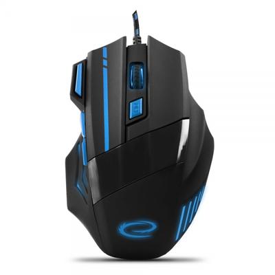 Gamer egér - vezetékes - kék LED - 7 gombos