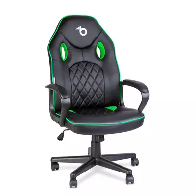 Gamer szék karfával - fekete / zöld - 71 x 53 cm / 53 x 47 cm