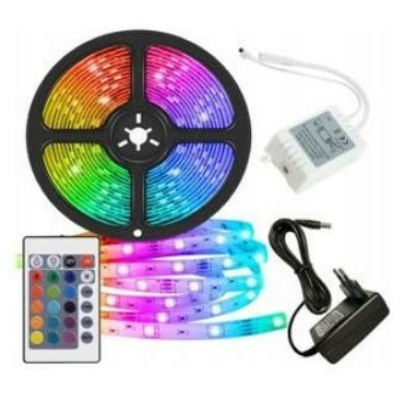 RGB színes LED szalag szett - 5 m - 60 LED / m - IP65