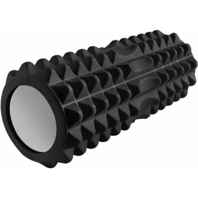 Jóga roller - masszázs roller - 32,5 x 13,5 x 2 cm - fekete