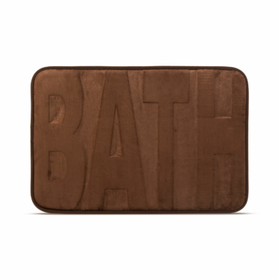 Fürdőszobai kilépőszőnyeg - "BATH" - barna - 60 x 40 cm