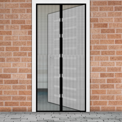 Szúnyogháló függöny ajtóra - Fekete