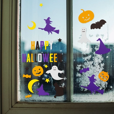 Halloweeni papírmatricaszett - többféle motívum