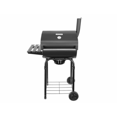 Kerti grillsütőszett fedővel - fekete - 80 x 49 x 120 cm
