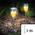 LED-es szolár lámpa - lángeffekt - műanyag - 260 x 55 mm - 2 darab
