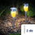 LED-es szolár lámpa - lángeffekt - műanyag - 260 x 55 mm - 2 darab