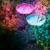 Száloptikás szolár medúza - 80 cm - színes LED