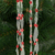 Karácsonyi organza girland - 2,7 m - 10 mm - piros
