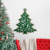 Karácsonyi dekor - karácsonyfa - 39 x 45 cm - zöld / arany