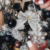 Karácsonyi dísz - glitteres masni szett - ezüst - 12 db / csomag