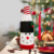 Karácsonyi italos üveg dekor - 3D hóember - poliészter - 27 x 12 cm