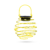 LED-es szolár spirál gömb lámpa - melegfehér - 12 cm - sárga színben
