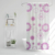 Zuhanyfüggöny - virágmintás - 180 x 180 cm