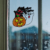 Halloweeni ablakdekor - tök és szellem