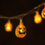 Halloweeni tökös fényfüzér - 10 LED - 2 x AA - 1,2 m