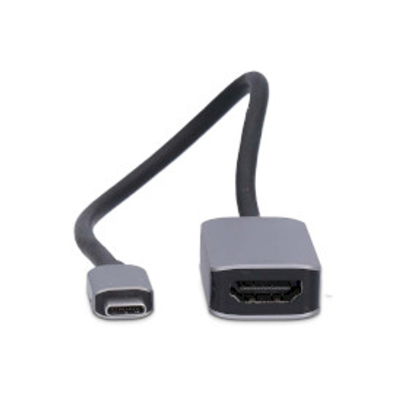 USB-C™ Adapter - USB 3.2 Gen 1 Dugasz - HDMI™ Kimenet - 8K-60Hz - 0.20 m - Nikkelezett - Fekete