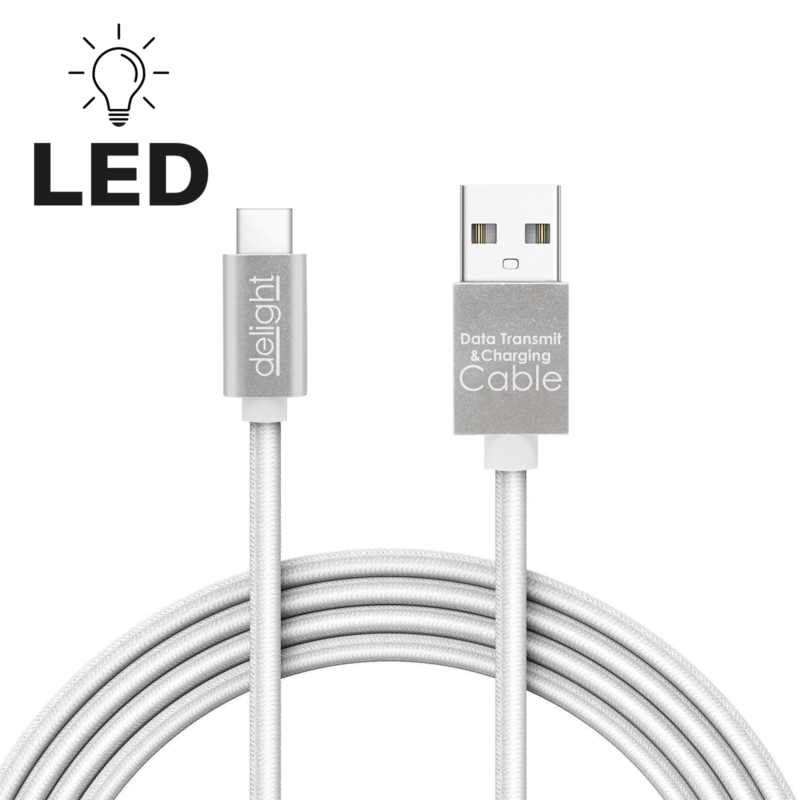 Adatkábel - USB Type-C-LED-del