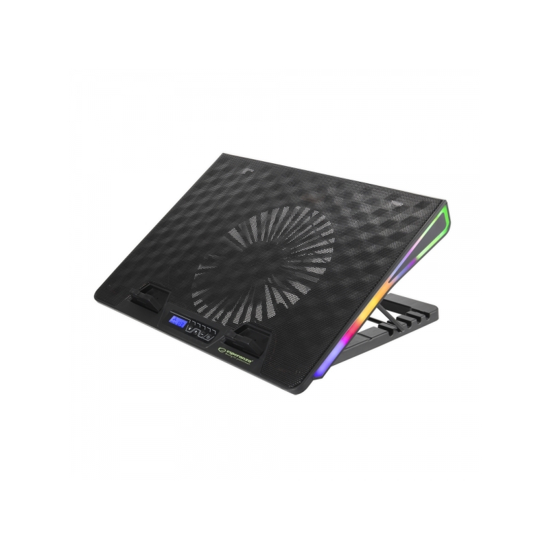 Notebook hűtőventilátor - RGB LED - 800 rpm - USB - 400 x 288 x 36 mm