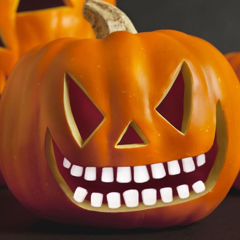 Halloweeni töklámpás fogak - 18 fog / csomag