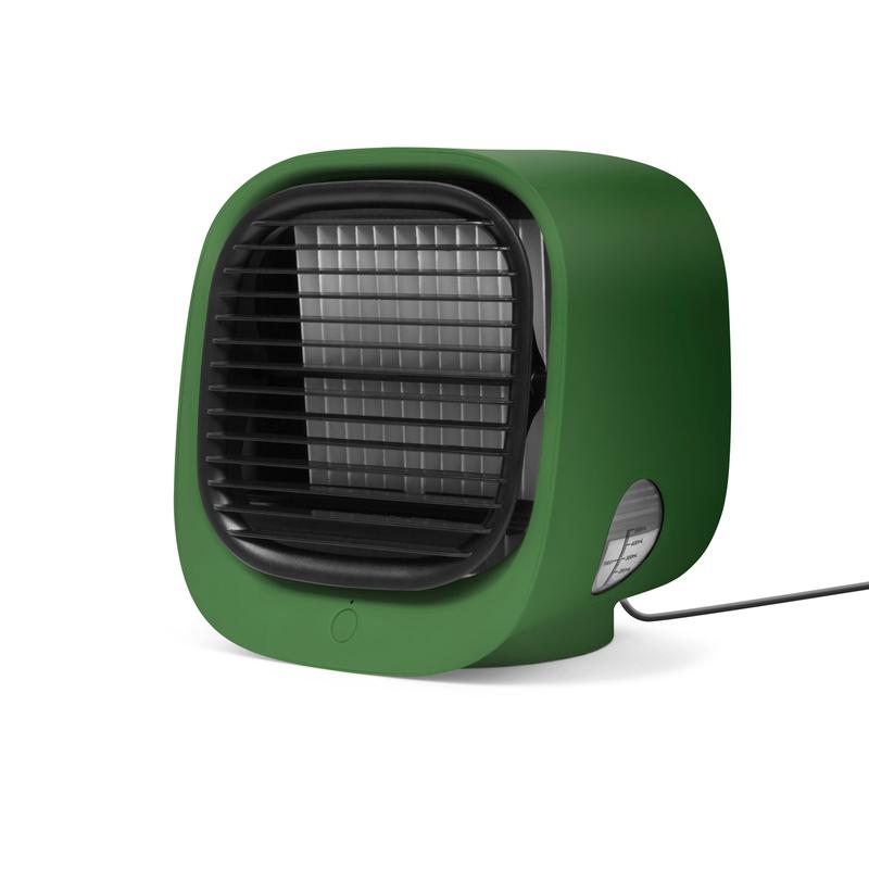 Hordozható mini léghűtő ventilátor - USB - zöld